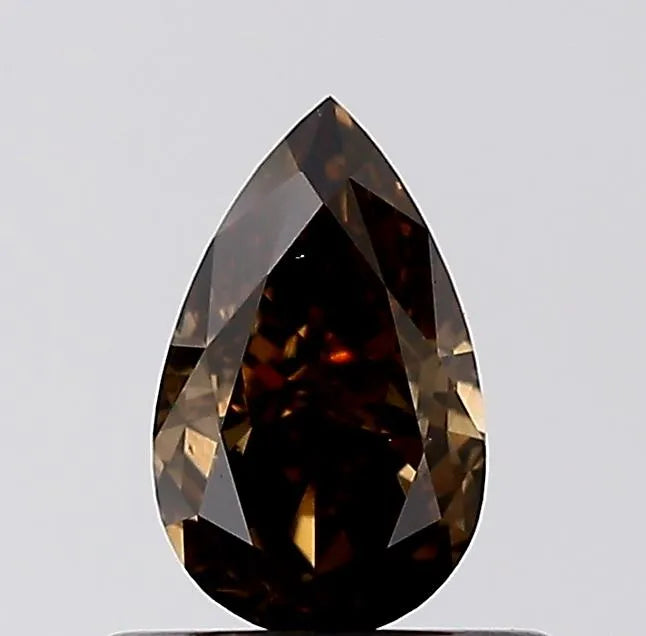 0.51ct Pear Natural Diamond (Colour Brown, Clarity VS2, Cut GD, IGI Certified)