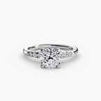Solitaire with Shoulder Accents