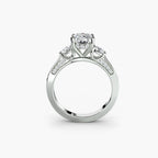 Three Stone with Pavé Shoulders